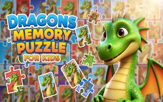 Imaginea Puzzle de memorie Dragons pentru copii